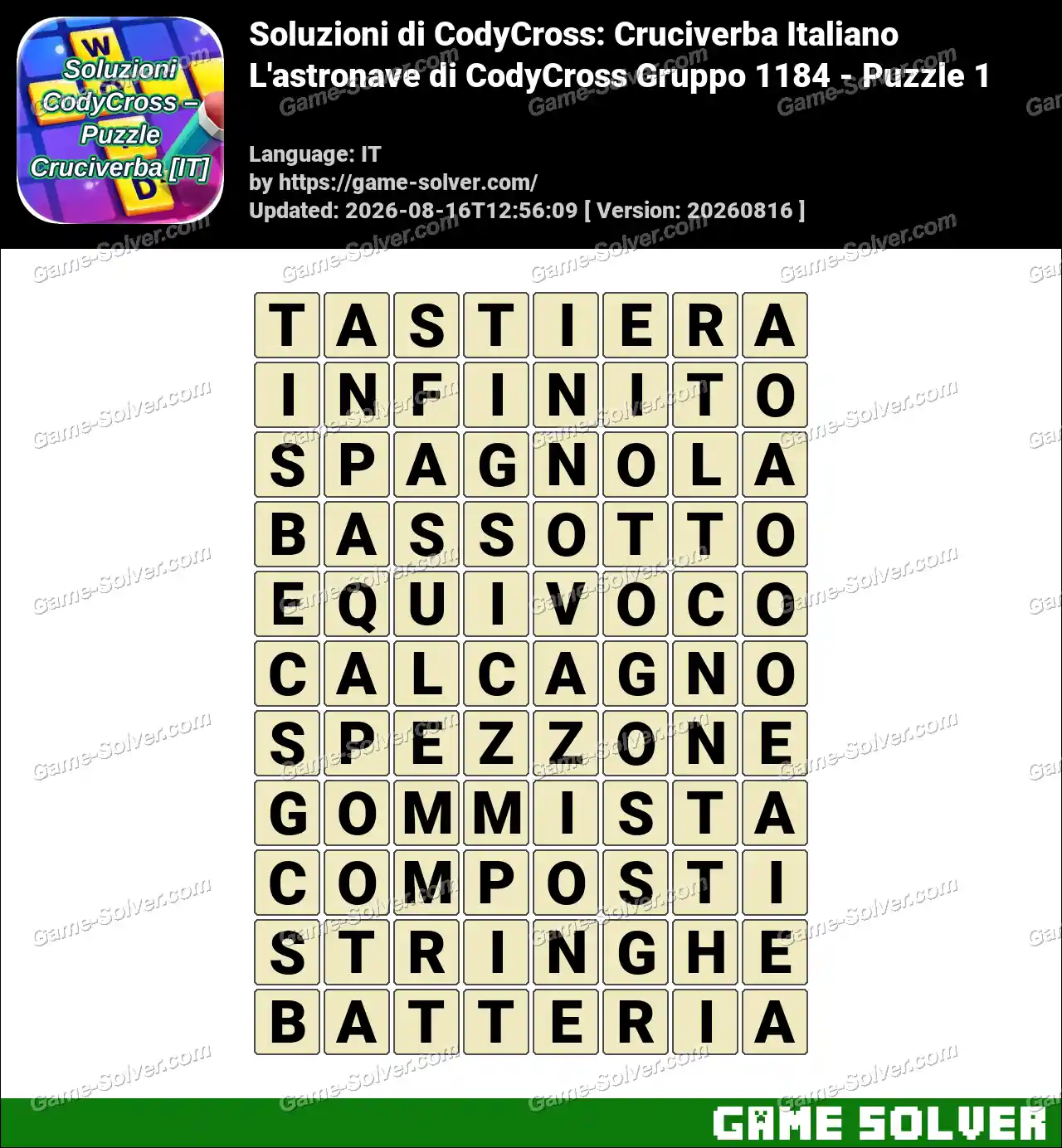 Soluzioni di CodyCross: Cruciverba Italiano L’astronave di CodyCross Gruppo 1184 – Puzzle 1
